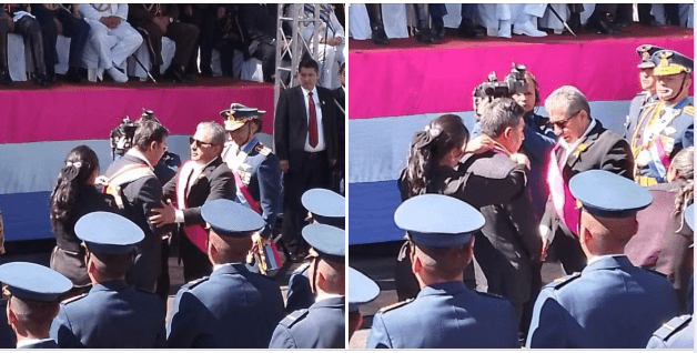 FFAA condecoran al presidente Arce y al vicepresidente Choquehuanca por sus 200 años de creación