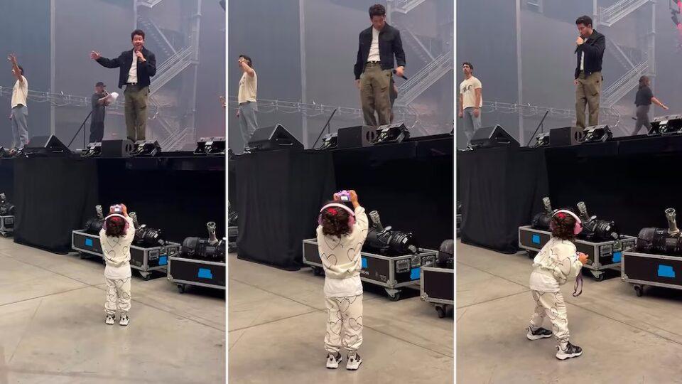 La hija de Nick Jonas participó en un ensayo de su padre y el tierno video conquistó las redes