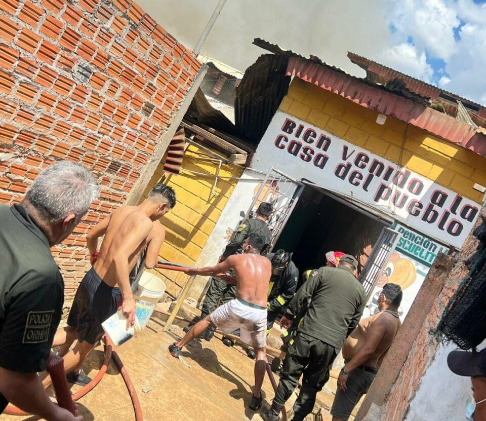 Sofocan y controlan incendio en cárcel de Villa Busch, Beni