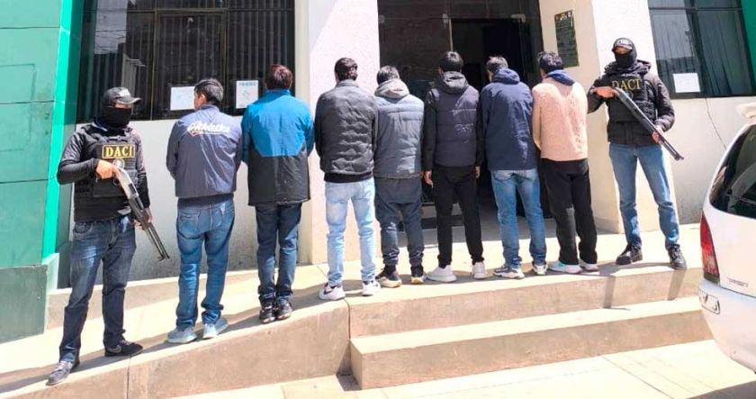Policía arresta a siete presuntos delincuentes en Potosí