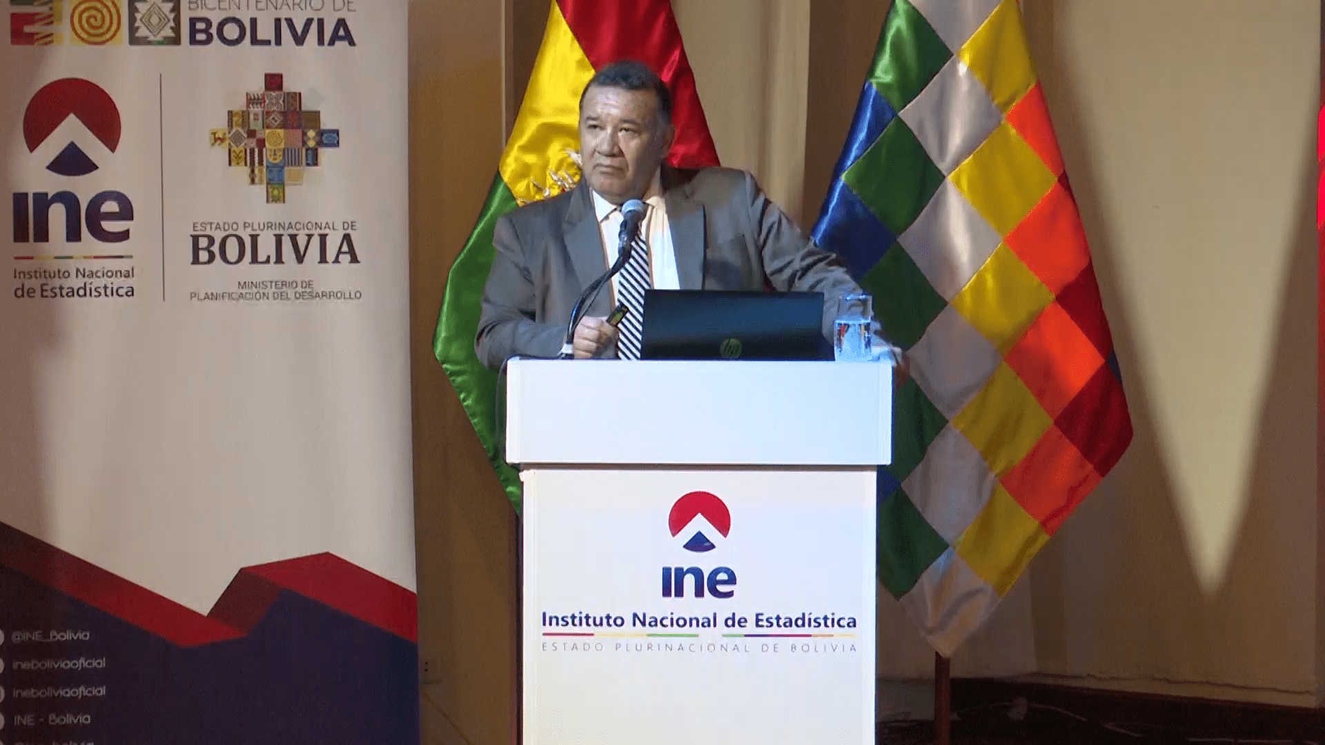 INE informa sobre el registro de tasa de crecimiento negativa del 2,4%