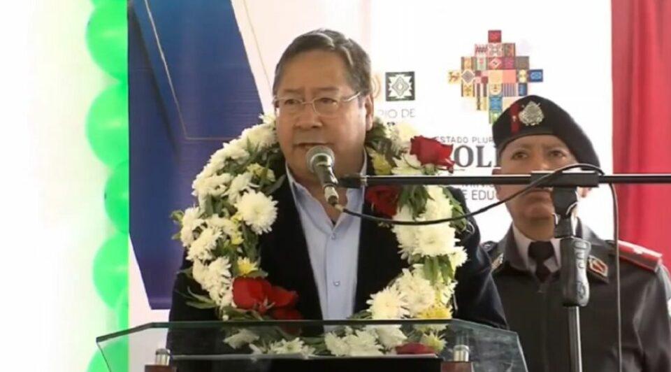 El presidente Arce participa en la inauguración de pago del Bono Juancito Pinto