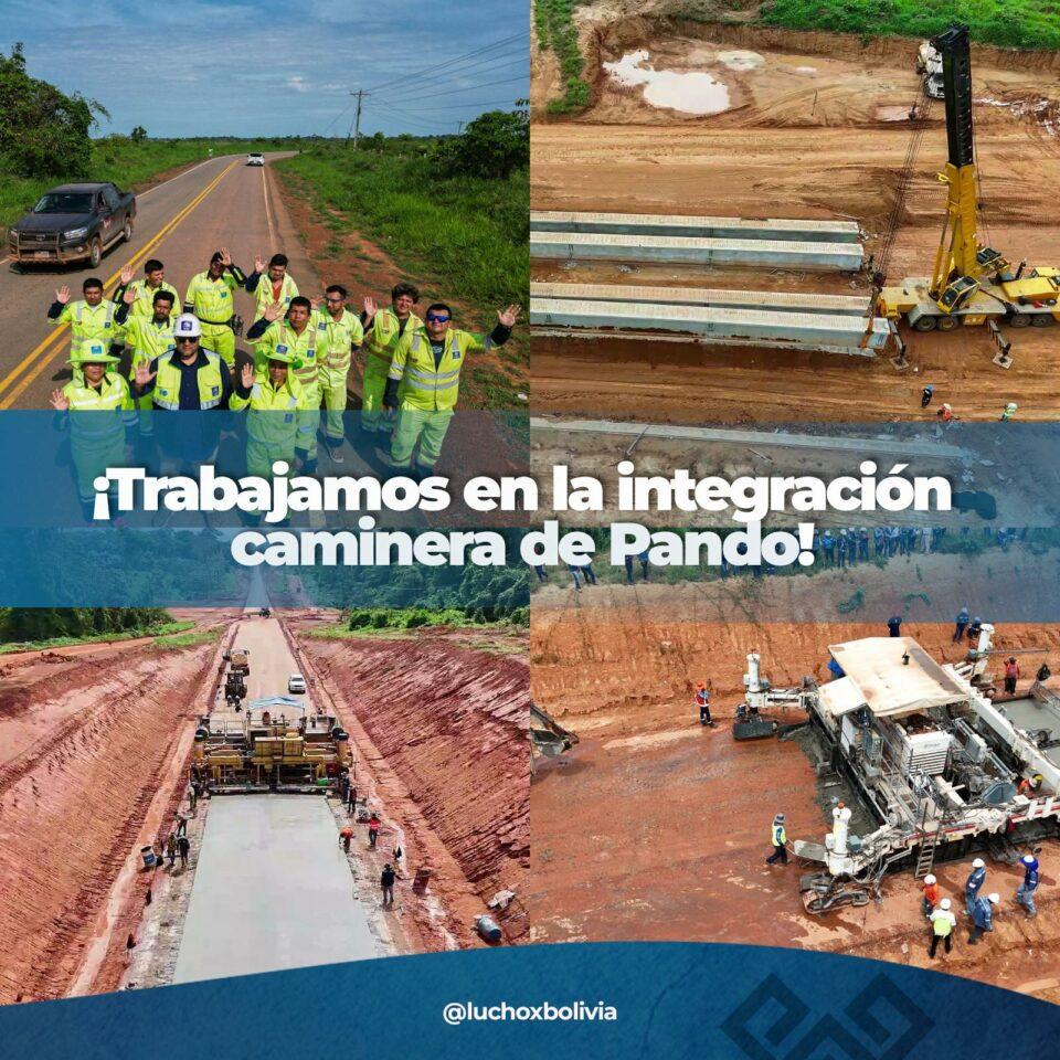 Más de Bs 1.271 millones impulsan la conexión vial de Pando con Bolivia