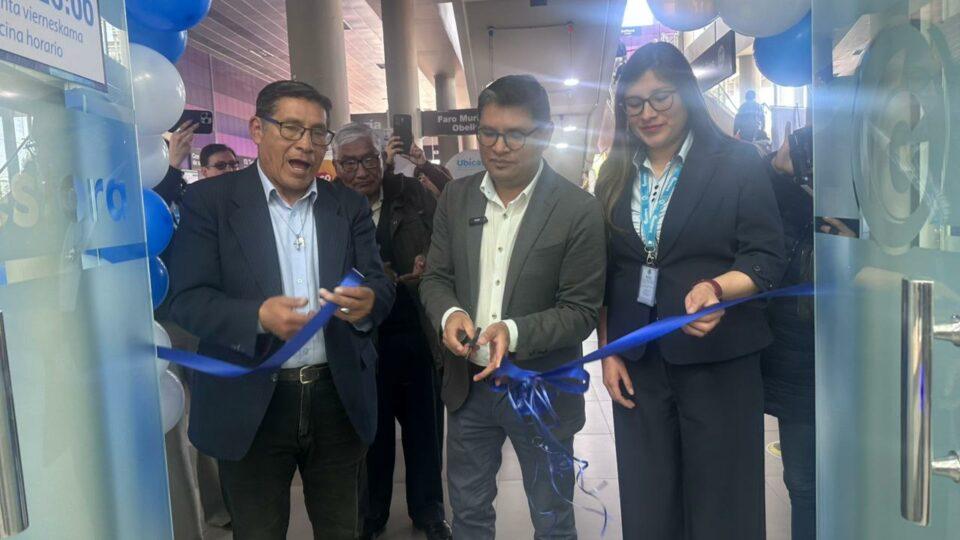 Gestora Pública inaugura agencia en la Línea Morada del Teleférico de El Alto