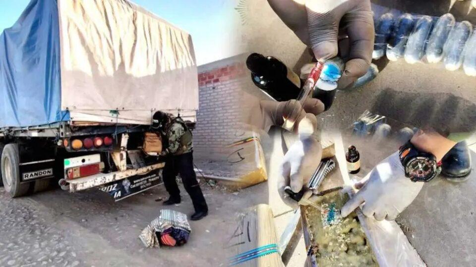 Camión transportaba 121 paquetes y 92 cápsulas de droga; detienen a conductor y acompañantes