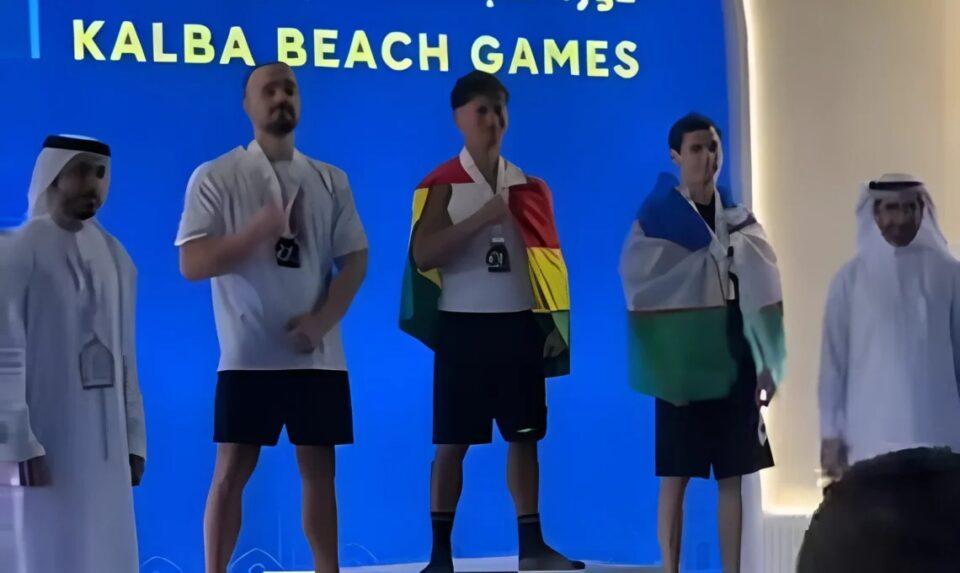 Mamani brilla y gana oro en los Kalba Beach Games de Dubái