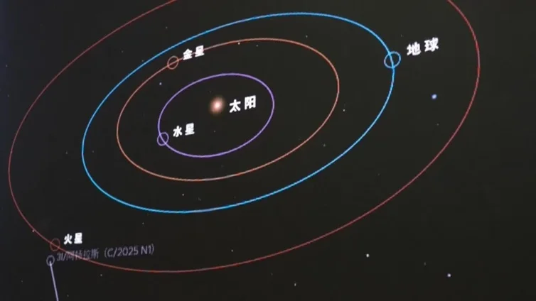 Sonda china Tianwen-1 capta imágenes del cometa 3I/Atlas en la órbita marciana
