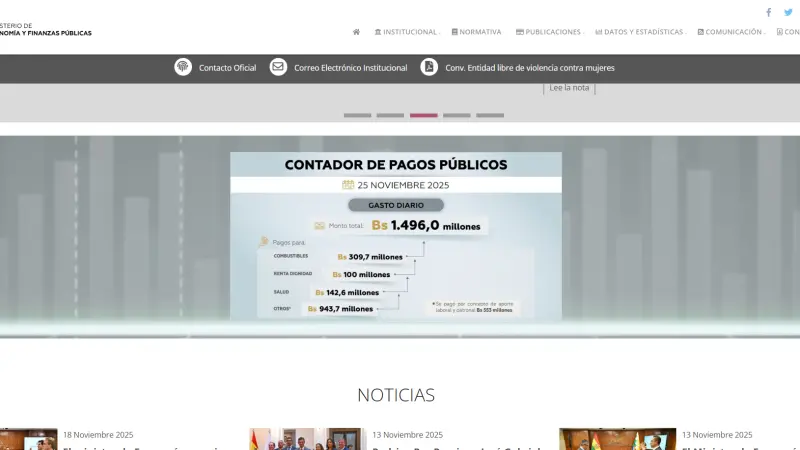 Economía informa pagos por Bs 1.496 millones, con significativo desembolso en combustibles