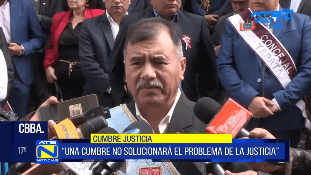 Gobernador de Cochabamba: Una cumbre judicial no cambia nada sin acciones concretas