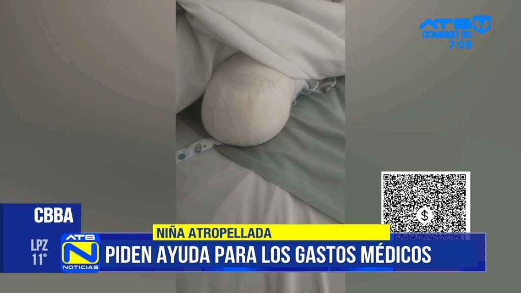 Familia de niña atropellada en Cochabamba pide ayuda para cubrir tratamiento