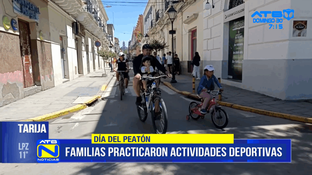 Tarija vivió el Día del Peatón con actividades recreativas