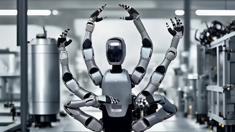 China presenta un robot humanoide con 6 brazos diseñado para realizar multitareas