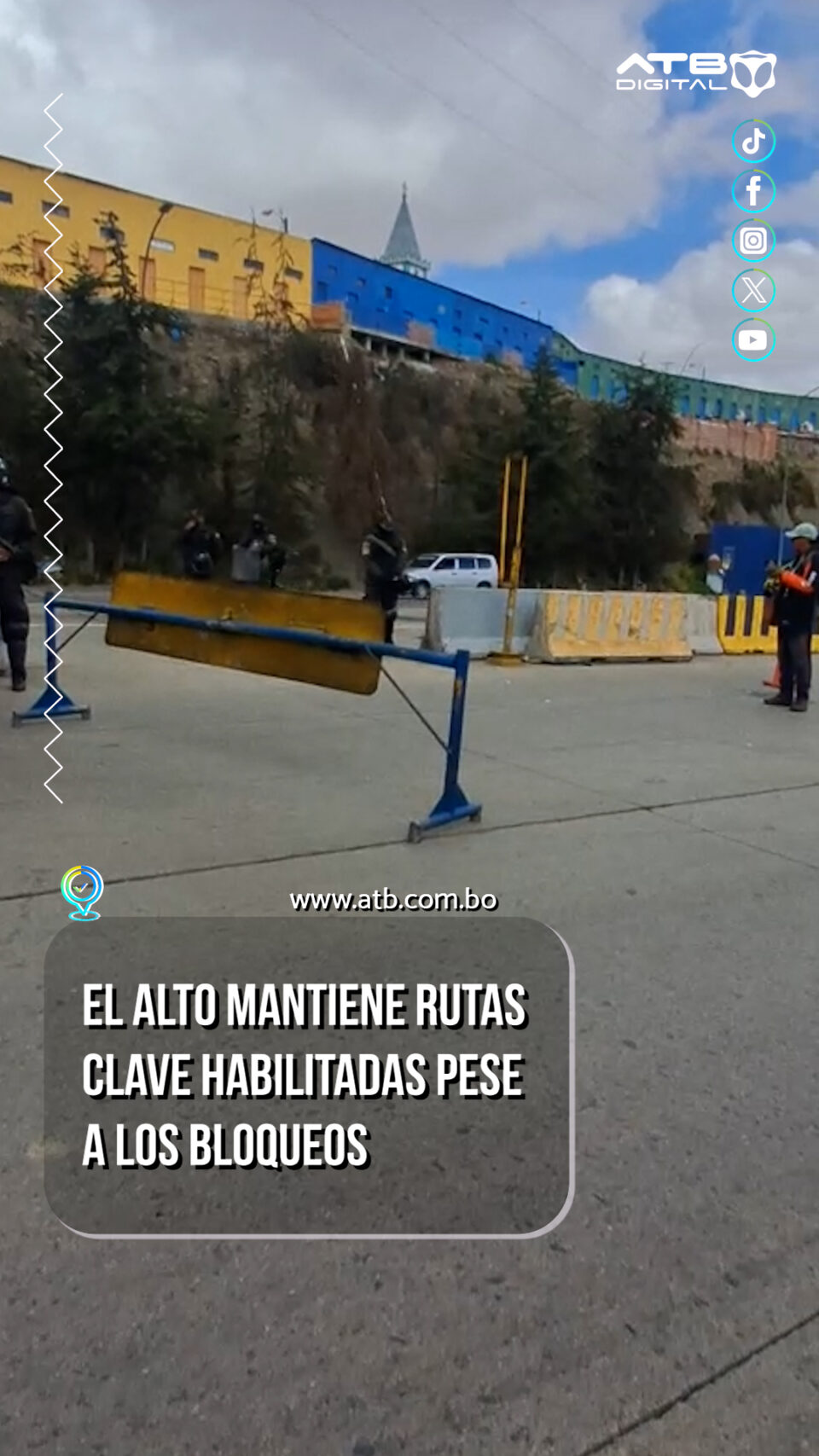 El Alto mantiene rutas clave habilitadas pese a los bloqueos