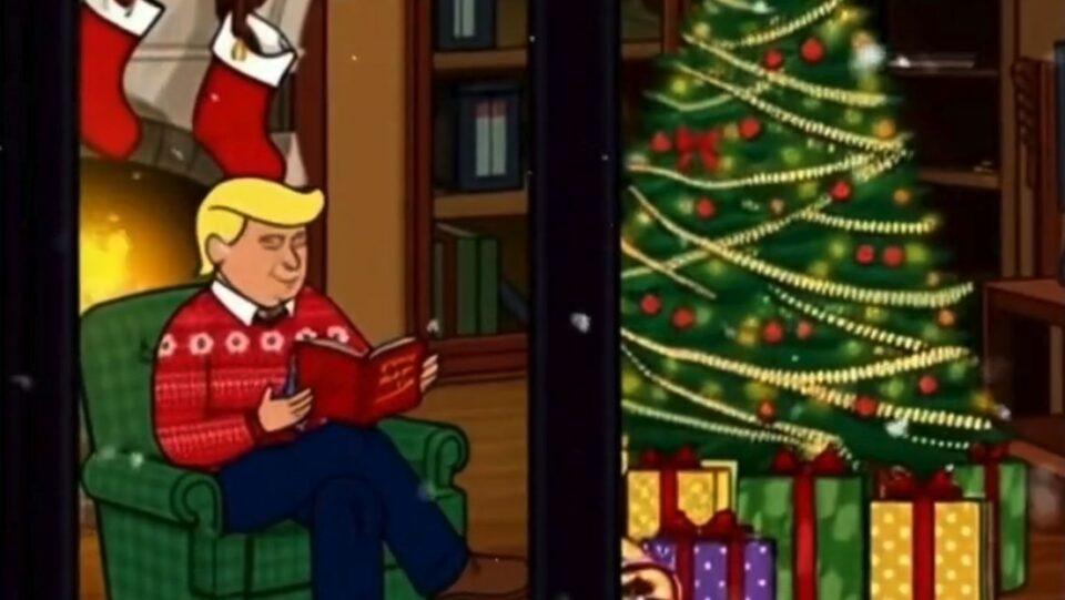 La Casa Blanca sorprende con stream navideño de Trump animado