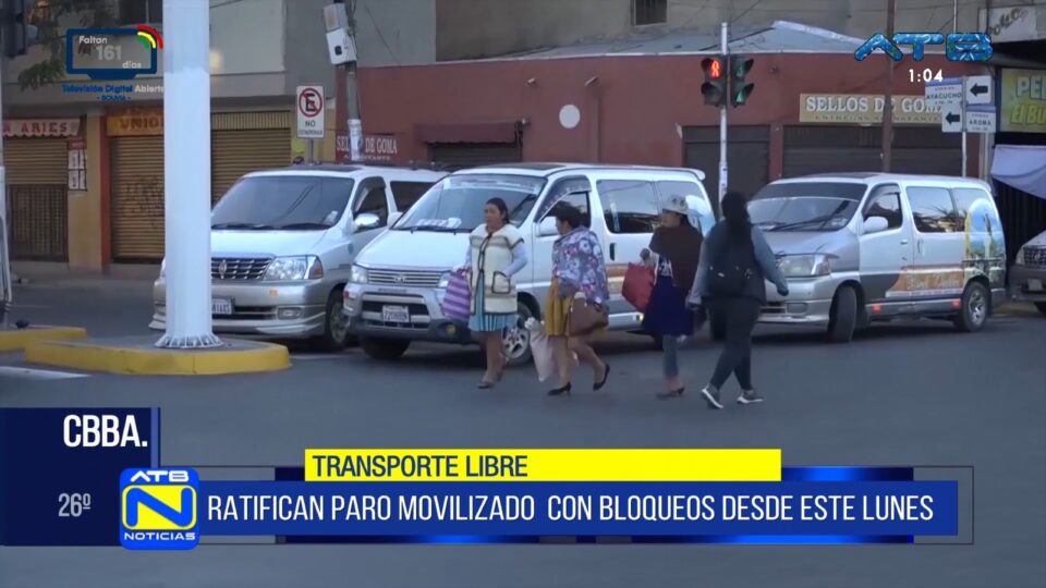 Transporte libre de Cochabamba ratifica bloqueos desde este lunes