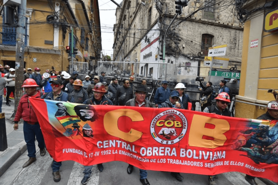 Dirigentes de la COB afirman no haber recibido ninguna invitación de diálogo con el Gobierno