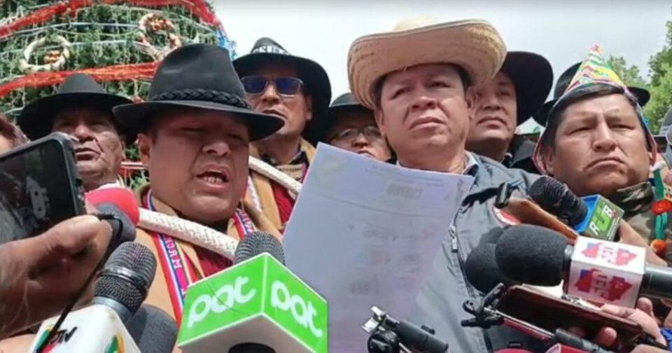 Dirigentes de la Csutcb dicen que el proyecto de Ley Antibloqueo es para silenciar a las “grandes mayorías”