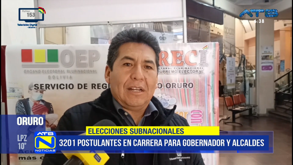 Oruro: 3.201 candidatos para las subnacionales