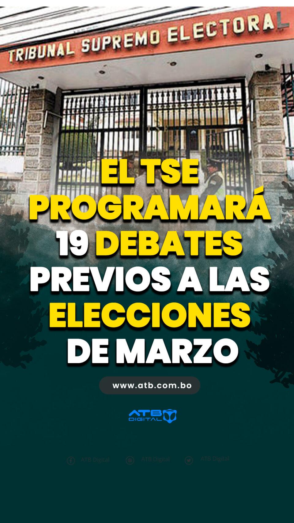 El TSE programará 19 debates previos a las elecciones de marzo