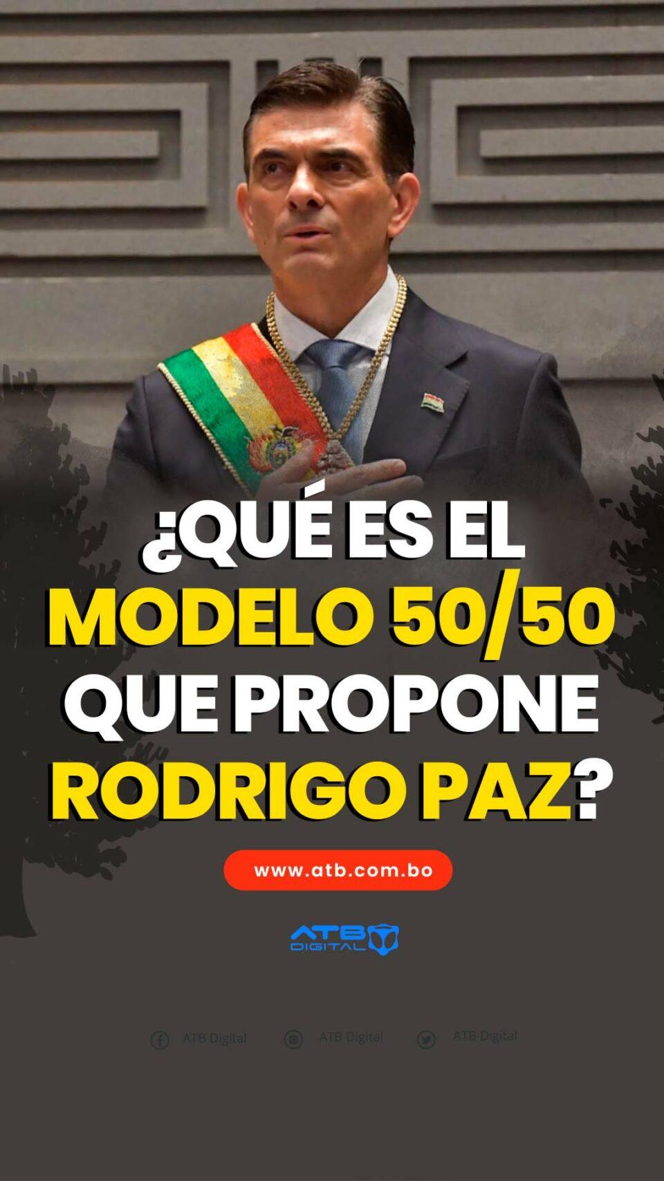 ¿Qué es el modelo 50/50 que propone Rodrigo Paz?
