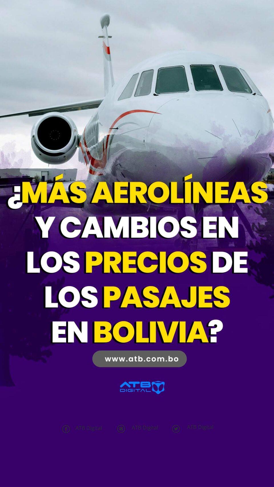 ¿Más aerolíneas y cambios en los precios de los pasajes en Bolivia?