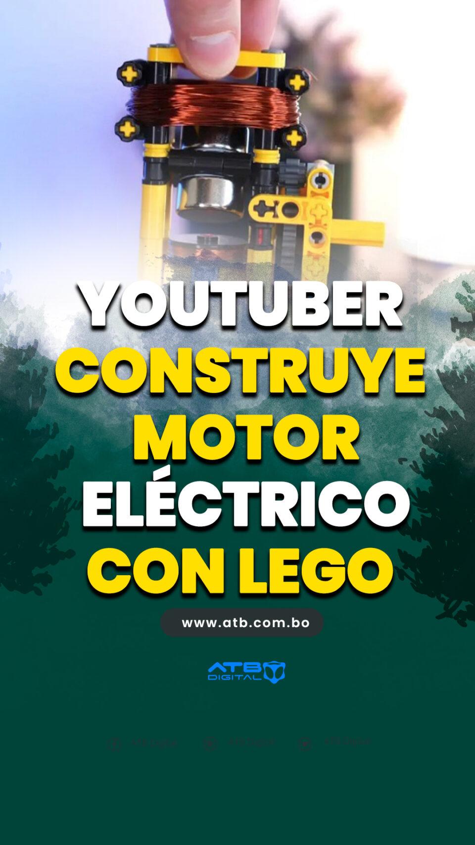 Youtuber construye motor eléctrico con LEGO