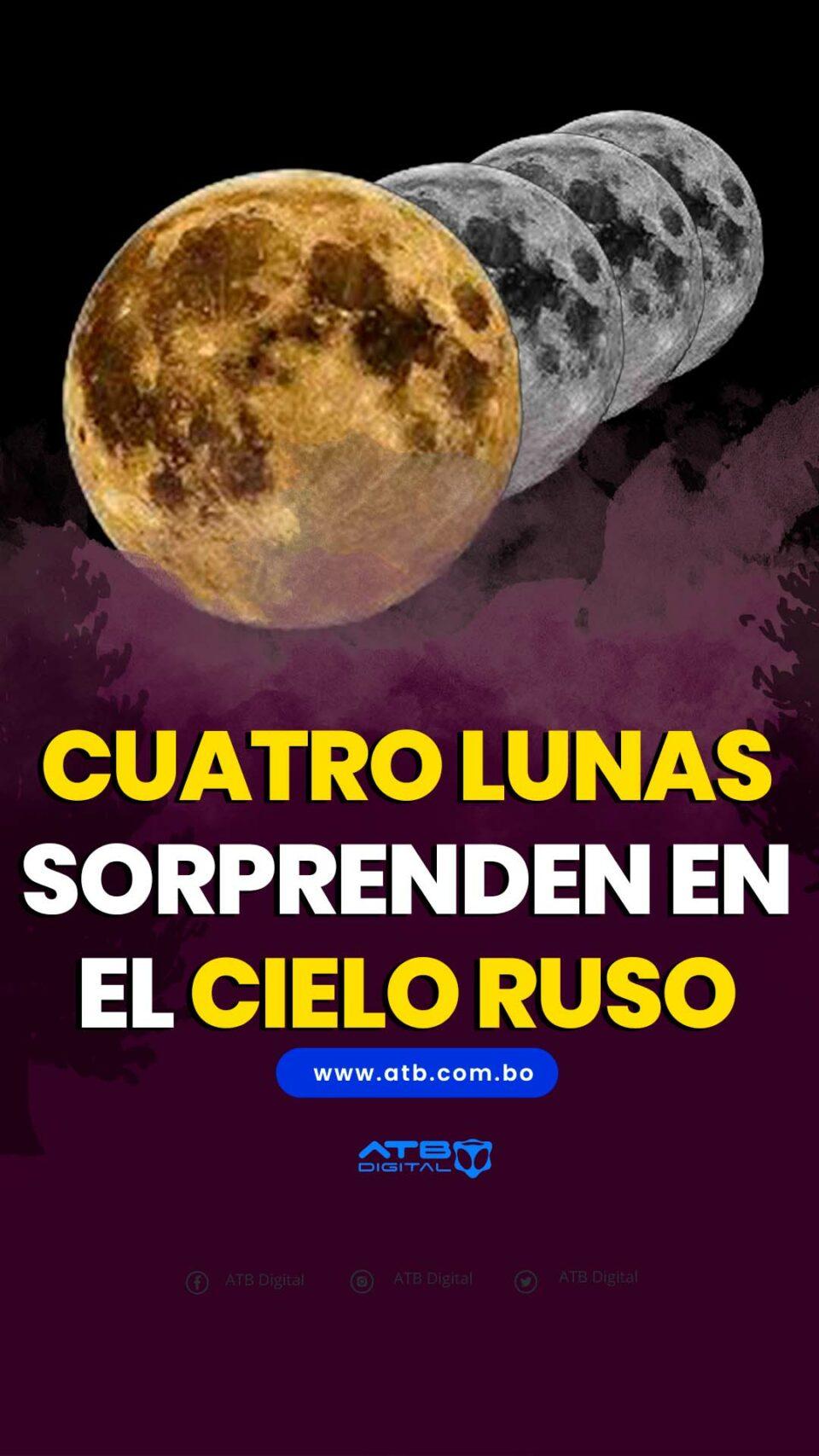 Cuatro lunas sorprenden en el cielo ruso