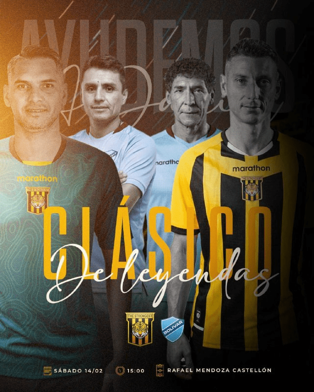 Clásico de Leyendas une a atigrados y celestes en apoyo a Daniel Vaca