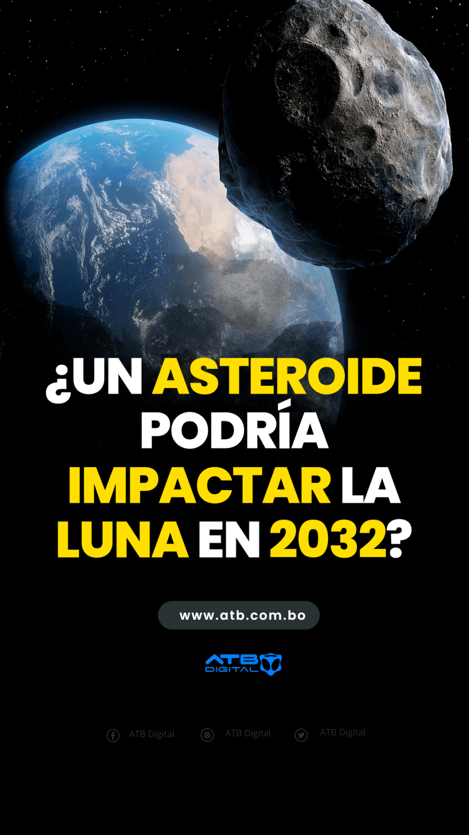 ¿Un asteroide podría impactar la Luna en 2032?