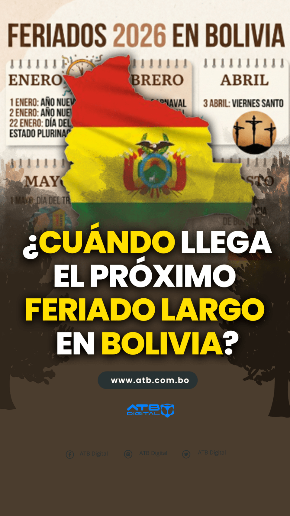 ¿Cuándo llega el próximo feriado largo en Bolivia?