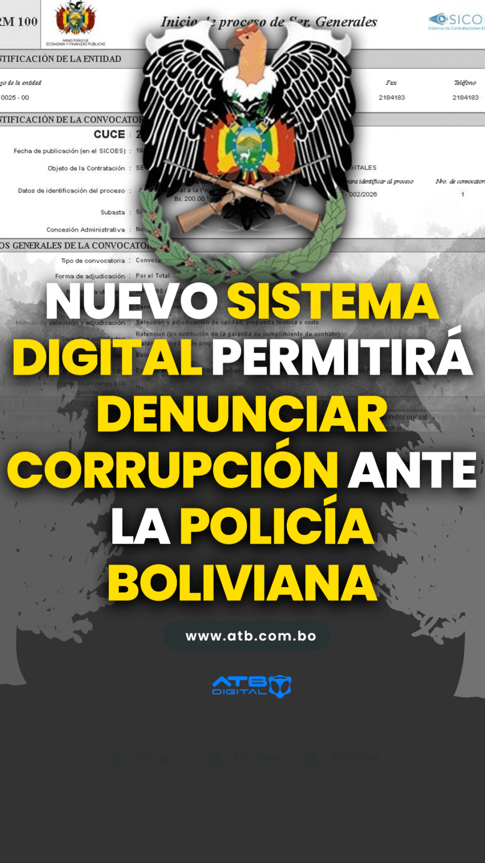 Nuevo sistema digital permitirá denunciar corrupción ante la Policía Boliviana