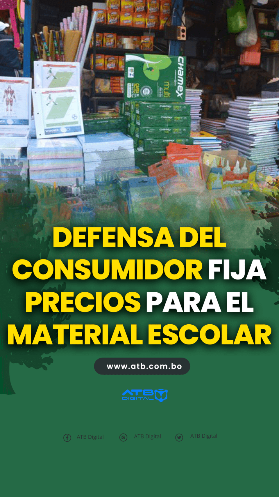 Defensa del Consumidor fija precios para el material escolar