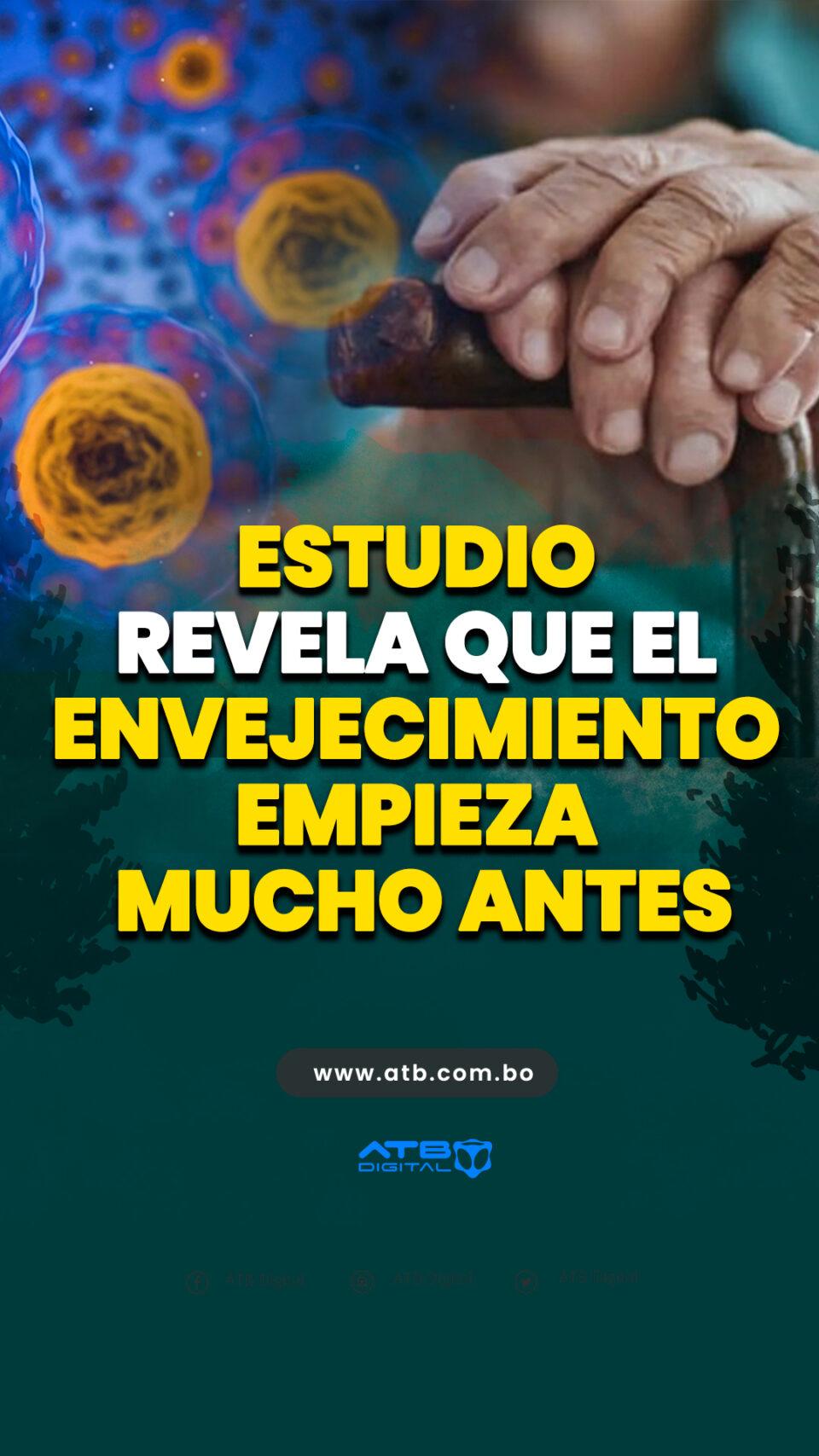 Estudio revela que el envejecimiento empieza mucho antes