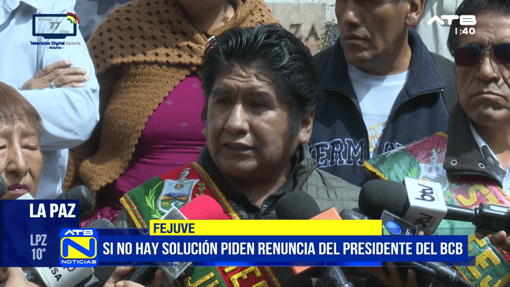 FEJUVE de La Paz pide solución a problemas por los billetes de la serie B