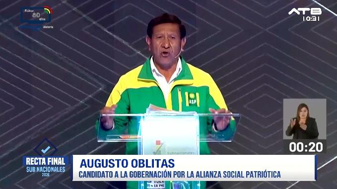 Augusto Oblitas: pido apoyo para “cambiar el departamento” y recuperar su liderazgo
