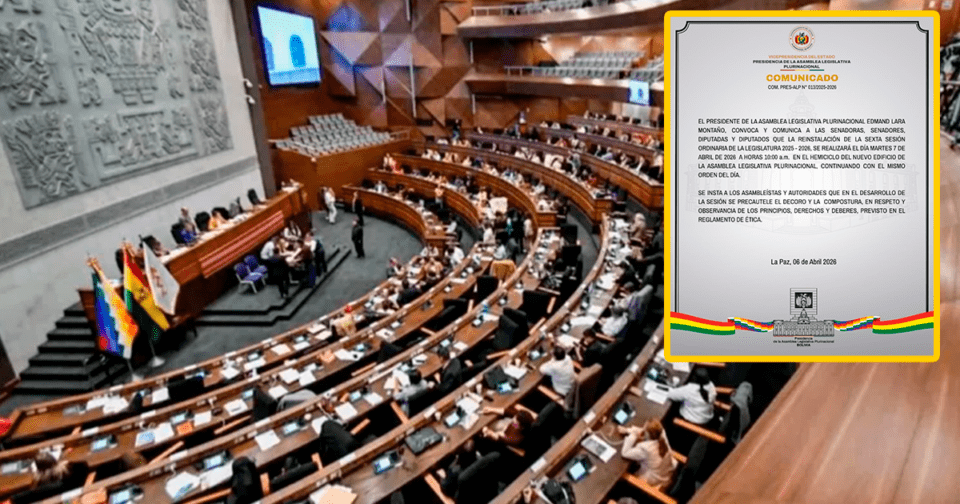 Legisladores en el hemiciclo de la ALP: continuarán con la interpretación a Medinaceli