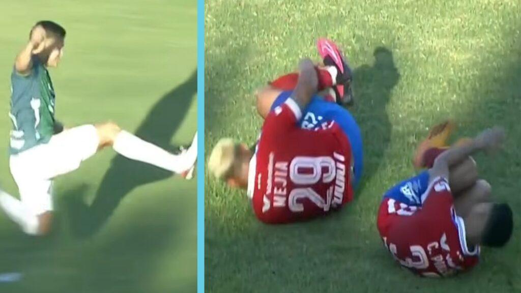 ¡Roja y a la cárcel! La durisíma entrada de un jugador contra dos de sus contricantes
